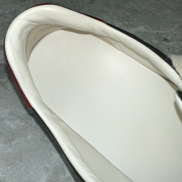 Gucci Ace Stripe Sneakers Black Leather 7.5 G or 8 US or 41.5 EUR - Picture 15 of 16